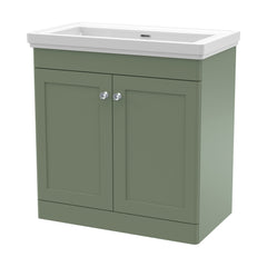 [BFCL826H] Swynnerton Traditional 2 Door Floor Standing Vanity Unit with 0 Tap Hole Traditional Fireclay Basin, Choice of Size and Colour - Cutout