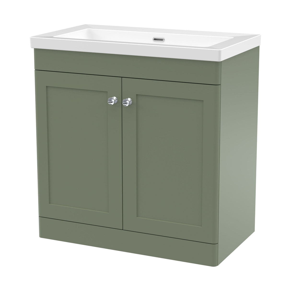 [BFCL826K] Swynnerton Traditional 2 Door Floor Standing Vanity Basin Unit with 0 Tap Hole Modern Fireclay Basin, Choice of Size and Colour - Cutout