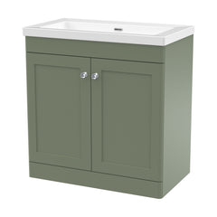 [BFCL826K] Swynnerton Traditional 2 Door Floor Standing Vanity Basin Unit with 0 Tap Hole Modern Fireclay Basin, Choice of Size and Colour - Cutout