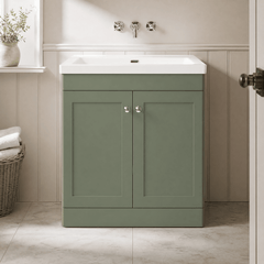 [BFCL826K] Swynnerton Traditional 2 Door Floor Standing Vanity Basin Unit with 0 Tap Hole Modern Fireclay Basin, Choice of Size and Colour