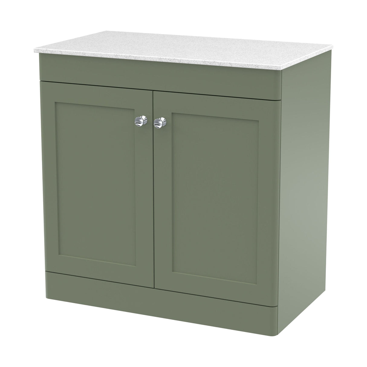 [BFCL826WMT] Swynnerton Traditional 2 Door Floor Standing Vanity Unit with White Marble Worktop, Choice of Size and Colour - Cutout