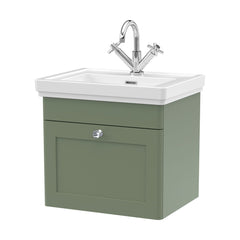 [BFCL891A] Swynnerton Traditional Wall Hung 1 Drawer Vanity Basin Unit with Fireclay Basin - Choice of Colour and Size - Cutout