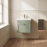 [BFCL891D] Swynnerton Traditional 1 Drawer Wall Hung Vanity Unit with Mid-Edge Basin, 500mm, Choice of Colour - Silo