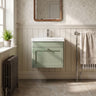 [BFCL891E] Swynnerton Traditional 1 Drawer Wall Hung Vanity Unit with Thin Edge Basin, Choice of Size and Colour - Silo