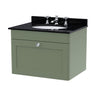 [BFCL894BR3] Swynnerton Traditional 1 Drawer Wall Hung Vanity Unit with Marble Basin - Choice of Size and Colour - Cutout
