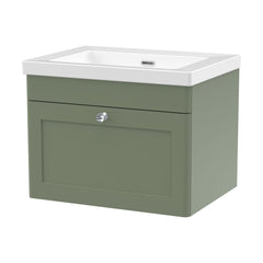 [BFCL894K] Swynnerton Traditional 1 Drawer Wall Hung Vanity Basin Unit with 0 Tap Hole Modern Fireclay Basin, Choice of Size and Colour - Cutout