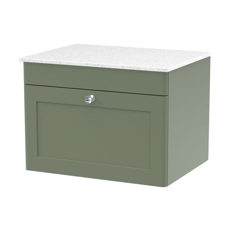 [BFCL894WMT] Swynnerton Traditional 1 Drawer Wall Hung Vanity Unit with White Marble Worktop, Choice of Size and Colour - Cutout