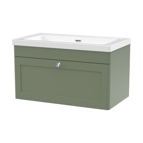 [BFCL896K] Swynnerton Traditional 1 Drawer Wall Hung Vanity Basin Unit with 0 Tap Hole Modern Fireclay Basin, Choice of Size and Colour - Cutout
