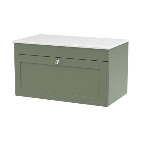 [BFCL896WMT] Swynnerton Traditional 1 Drawer Wall Hung Vanity Unit with White Marble Worktop, Choice of Size and Colour - Cutout