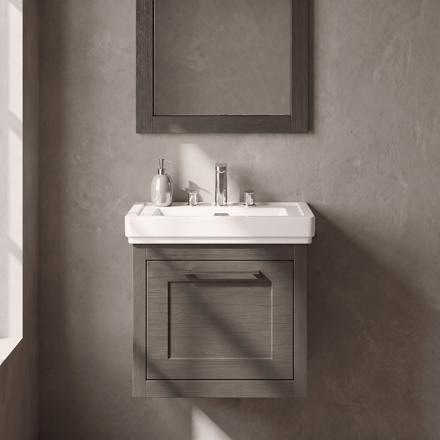 [BFCR1491B] Blithbury Traditional Wall Hung Vanity Basin Unit with Fireclay Basin - Choice of Size, Colour and Basin Type - Silo