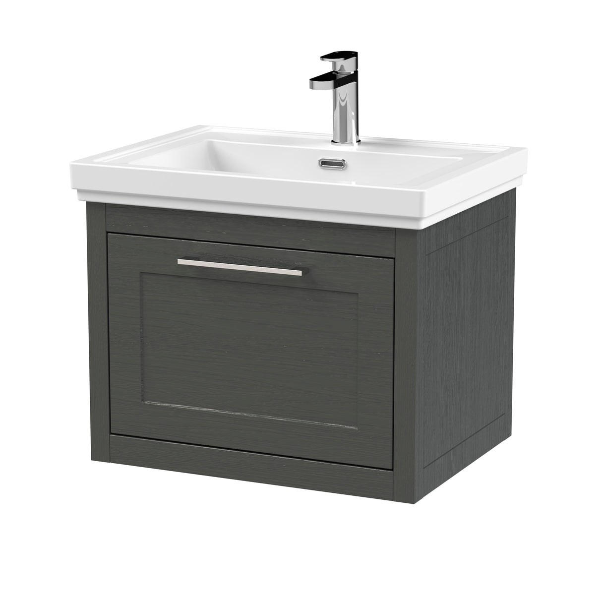 Traditional Wall Hung Vanity Basin Unit with Fireclay Basin - Choice of Size, Colour and Basin Type