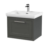 Traditional Wall Hung Vanity Basin Unit with Fireclay Basin - Choice of Size, Colour and Basin Type