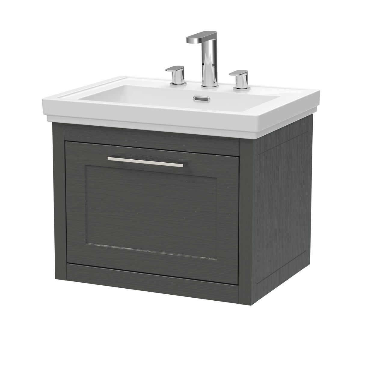 Traditional Wall Hung Vanity Basin Unit with Fireclay Basin - Choice of Size, Colour and Basin Type