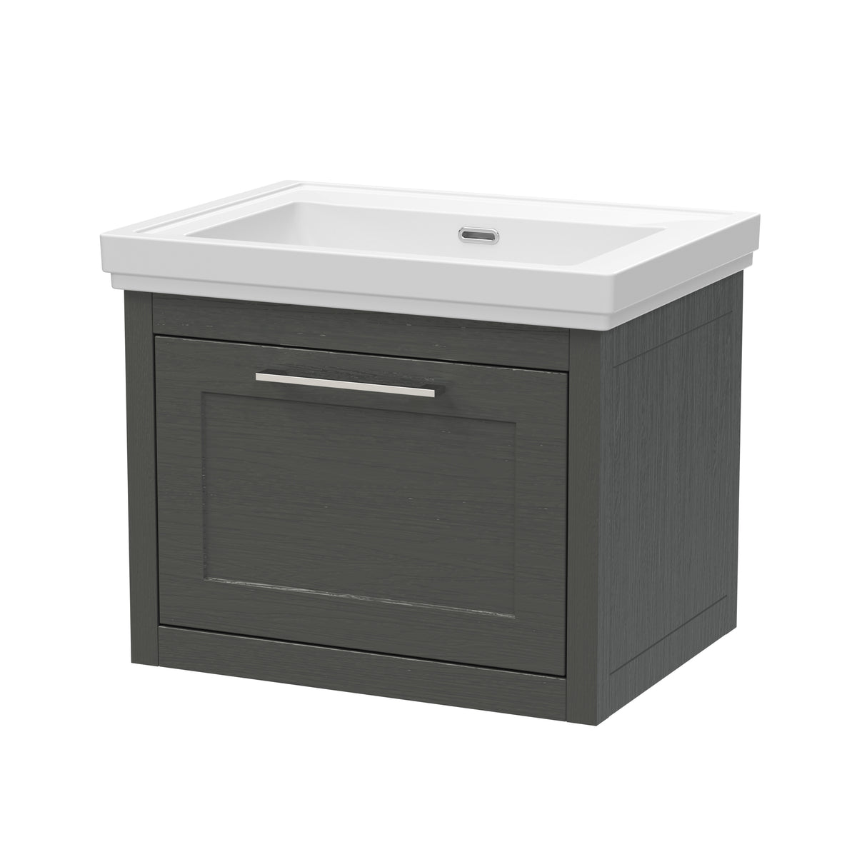 Traditional Wall Hung Vanity Basin Unit with Fireclay Basin - Choice of Size, Colour and Basin Type
