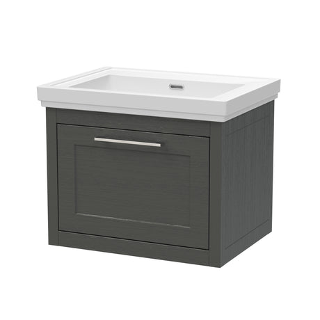 Traditional Wall Hung Vanity Basin Unit with Fireclay Basin - Choice of Size, Colour and Basin Type