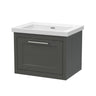 Traditional Bathroom Wall Hung Vanity with Modern Fireclay Basin Unit - Choice of Size, Colour and Basin Type