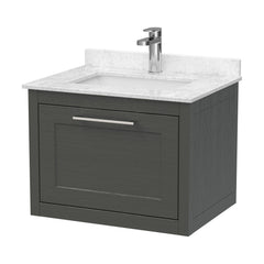 [BFCR1494WS1] Blithbury Traditional Bathroom Wall Hung Vanity Unit and Marble Worktop Basin - Choice of Size and Colour - Cutout