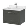 [BFCR1494WS1] Blithbury Traditional Bathroom Wall Hung Vanity Unit and Marble Worktop Basin - Choice of Size and Colour - Cutout