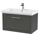 Traditional Wall Hung Vanity Basin Unit with Fireclay Basin - Choice of Size, Colour and Basin Type