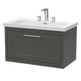 Traditional Bathroom Wall Hung Vanity with Modern Fireclay Basin Unit - Choice of Size, Colour and Basin Type