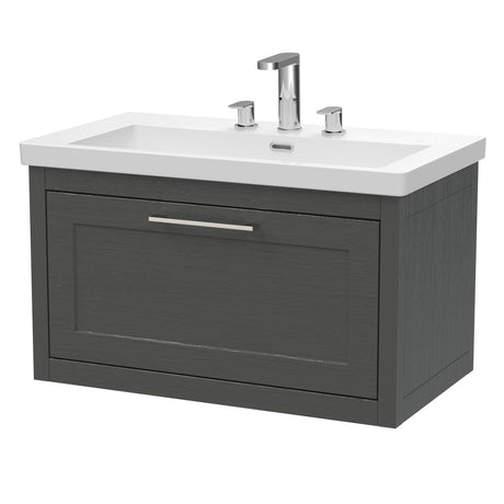 Traditional Bathroom Wall Hung Vanity with Modern Fireclay Basin Unit - Choice of Size, Colour and Basin Type