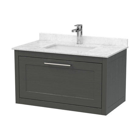 [BFCR1496WS1] Blithbury Traditional Bathroom Wall Hung Vanity Unit and Marble Worktop Basin - Choice of Size and Colour - Cutout