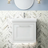 Blithbury Traditional Wall Hung Vanity Basin Unit with Fireclay Basin - Choice of Size, Colour and Basin Type