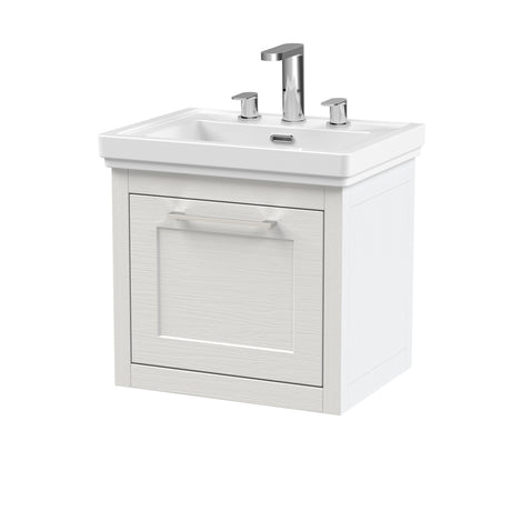 Traditional Wall Hung Vanity Basin Unit with Fireclay Basin - Choice of Size, Colour and Basin Type