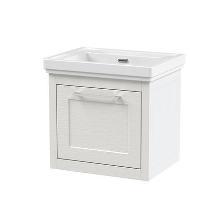 Traditional Wall Hung Vanity Basin Unit with Fireclay Basin - Choice of Size, Colour and Basin Type