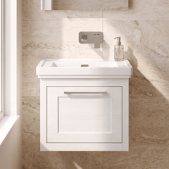 [BFCR191H] Blithbury Traditional Wall Hung Vanity Basin Unit with Fireclay Basin - Choice of Size, Colour and Basin Type - Silo