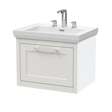 Traditional Wall Hung Vanity Basin Unit with Fireclay Basin - Choice of Size, Colour and Basin Type