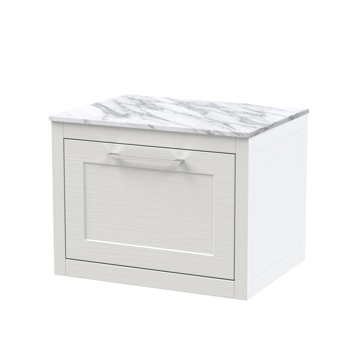 Traditional Bathroom Wall Hung Vanity Unit and Worktop - Choice of Size and Colour