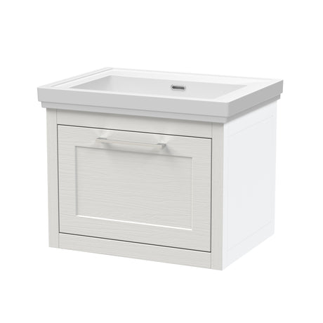 Traditional Wall Hung Vanity Basin Unit with Fireclay Basin - Choice of Size, Colour and Basin Type