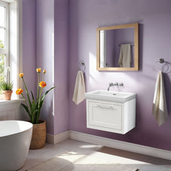 [BFCR194H] Blithbury Traditional Wall Hung Vanity Basin Unit with Fireclay Basin - Choice of Size, Colour and Basin Type - Lifestyle 1