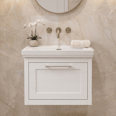 [BFCR194H] Blithbury Traditional Wall Hung Vanity Basin Unit with Fireclay Basin - Choice of Size, Colour and Basin Type - Silo