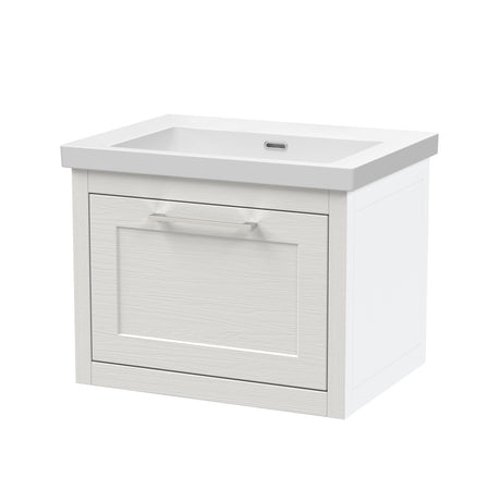 Traditional Bathroom Wall Hung Vanity with Modern Fireclay Basin Unit - Choice of Size, Colour and Basin Type