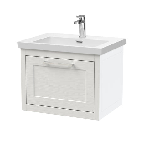 Traditional Bathroom Wall Hung Vanity with Modern Fireclay Basin Unit - Choice of Size, Colour and Basin Type