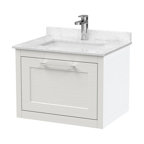 [BFCR194WS1] Blithbury Traditional Bathroom Wall Hung Vanity Unit and Marble Worktop Basin - Choice of Size and Colour - Cutout