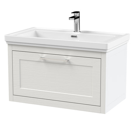 Traditional Wall Hung Vanity Basin Unit with Fireclay Basin - Choice of Size, Colour and Basin Type