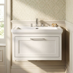 [BFCR196B] Blithbury Traditional Wall Hung Vanity Basin Unit with Fireclay Basin - Choice of Size, Colour and Basin Type - Silo