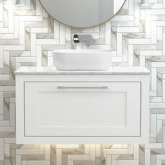 [BFCR196GMT] Blithbury Traditional Bathroom Wall Hung Vanity Unit and Worktop - Choice of Size and Colour - Silo