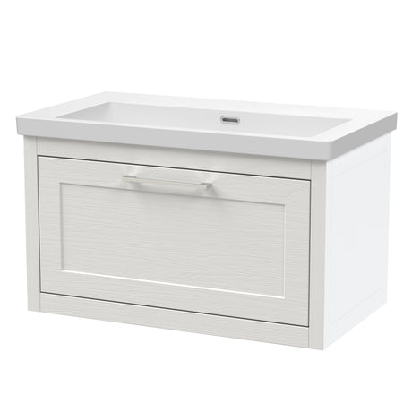 Traditional Bathroom Wall Hung Vanity with Modern Fireclay Basin Unit - Choice of Size, Colour and Basin Type
