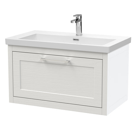 Traditional Bathroom Wall Hung Vanity with Modern Fireclay Basin Unit - Choice of Size, Colour and Basin Type