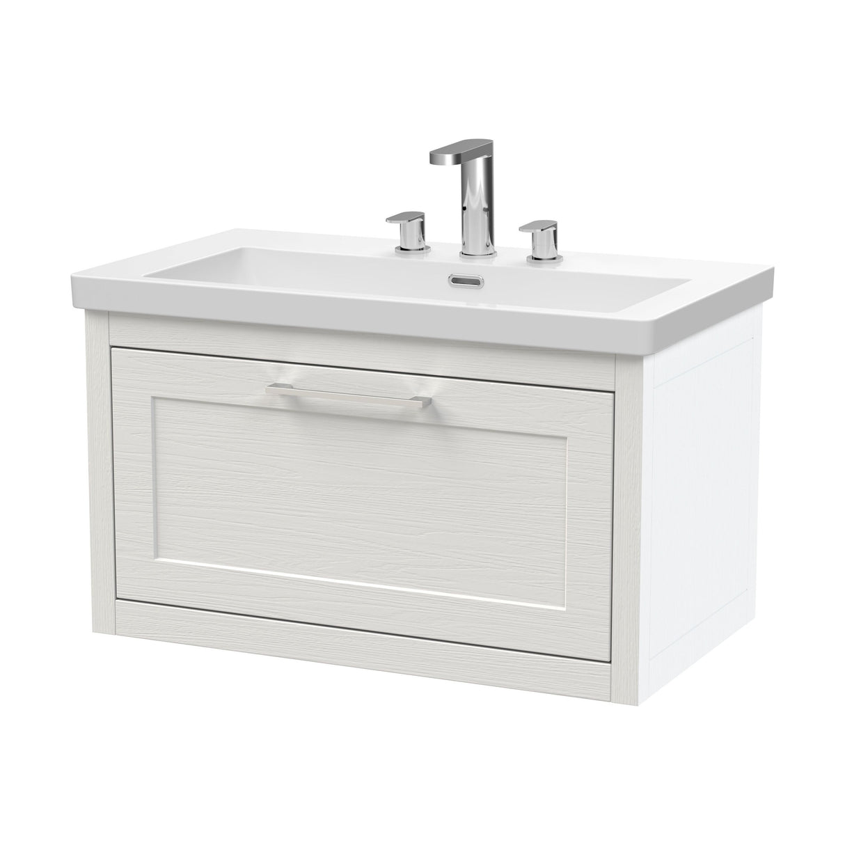 [BFCR196M] Blithbury Traditional Bathroom Wall Hung Vanity with Modern Fireclay Basin Unit - Choice of Size, Colour and Basin Type - Cutout