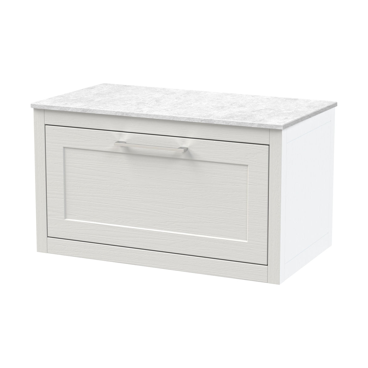 [BFCR196WMT] Blithbury Traditional Bathroom Wall Hung Vanity Unit and Worktop - Choice of Size and Colour - Cutout