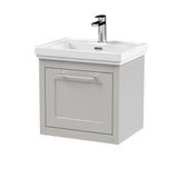 Traditional Wall Hung Vanity Basin Unit with Fireclay Basin - Choice of Size, Colour and Basin Type