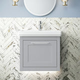 Blithbury Traditional Wall Hung Vanity Basin Unit with Fireclay Basin - Choice of Size, Colour and Basin Type