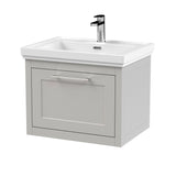 Traditional Wall Hung Vanity Basin Unit with Fireclay Basin - Choice of Size, Colour and Basin Type