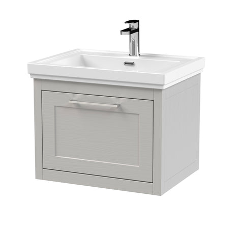 Traditional Wall Hung Vanity Basin Unit with Fireclay Basin - Choice of Size, Colour and Basin Type
