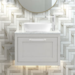 [BFCR294GMT] Blithbury Traditional Bathroom Wall Hung Vanity Unit and Worktop - Choice of Size and Colour - Silo